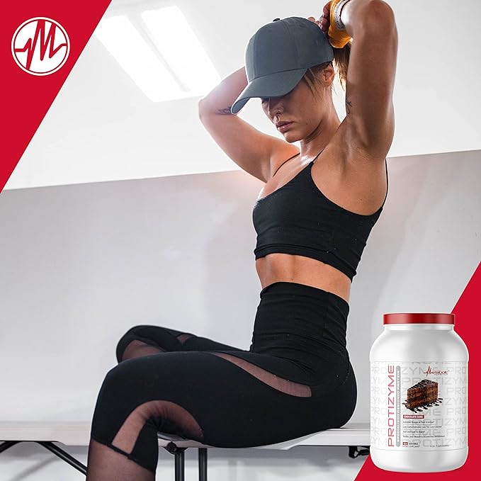 Metabolic Nutrition, Protizyme, 100% Whey Protein Powder, High Protein, Low Carb, Low Fat Whey Protein, Digestive Enzymes, 24 Essential Vitamins and Minerals, 4 Pound (52 ser)