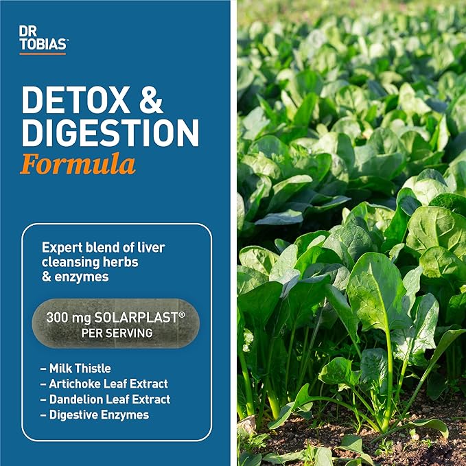Dr. Tobias Liver 21 Day Cleanse, Herbal Liver Detox Cleanse with Solarplast, Artichoke Extract, Milk Thistle, Dandelion Extract & Digestive Enzymes, 63 Vegetable Capsules, 3 Daily, Pack of 2