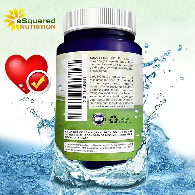 aSquared Nutrition CoQ10 (200 Capsules and 200mg) - High Absorption Vegan CO Q-10 Powder - Enzyme Ubiquinone Supplement Pills, Extra Antioxidant Coenzyme Q10 Vitamin, Coq 10 Alernative to Softgels