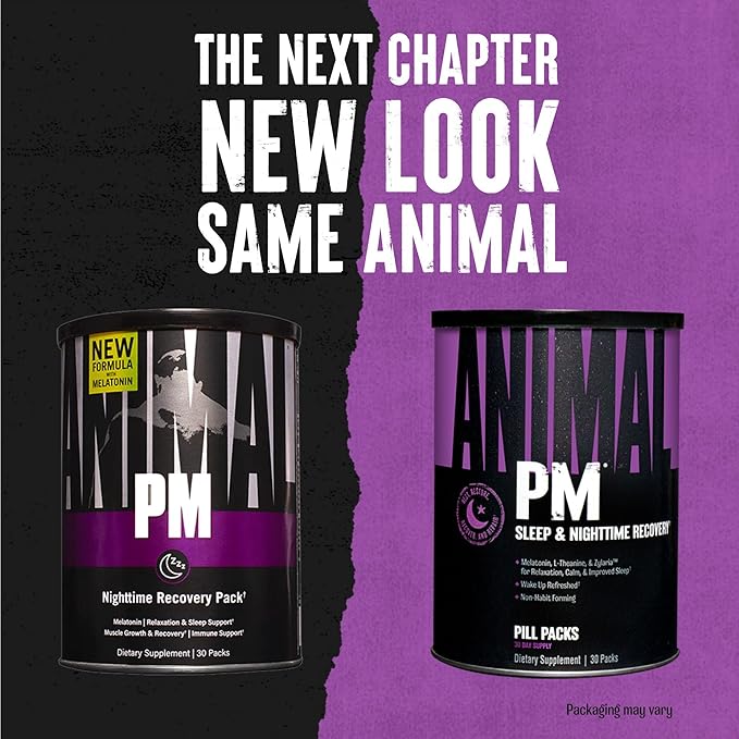Animal PM - Zinc, Magnesium, Vitamin B6, GABA + AKG, Immune and Recovery Complex, Sleep & Relaxation, Night Time Anabolic Stack Supply Pills, 30 Count