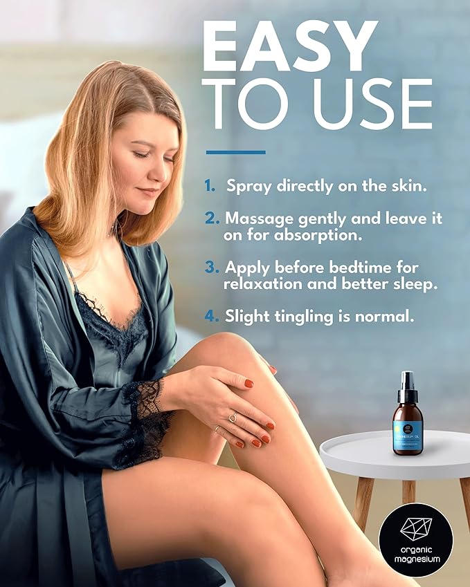 Magnesium Spray Oil - 100% Pure Topical Magnesium Chloride for Leg Cramps from Ancient Zechstein Seabed | Perfect for Sports, Relaxing & Sleep | for Adults & Kids (2X 3,33 oz)