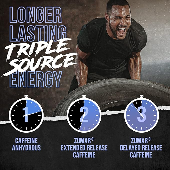ALPHA LION Core Pre Workout w/Creatine for Performance, Beta Alanine for Muscle, Powder, L-Citrulline for Pump & Tri-Source Caffeine for Sustained Energy (30 Servings, Blue Raspberry Flavor