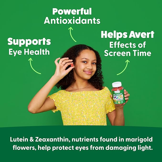 Feel Great Kids Gummy Vitamins for Eyes | Essential Eye Vitamins Lutein and Zeaxanthin | Mango Flavored Vegan Eye Vitamins for Kids | Gluten Free | 60 Day Supply