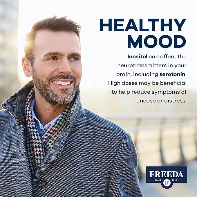 FREEDA Pure Inositol Powder – Myo-Inositol for Mood & Hormone Balance, Kosher, Vegan, Gluten-Free, No Additives, Easy-to-Mix (4 oz, 125 Servings, 4-Month Supply) – Supports PCOS & Fertility