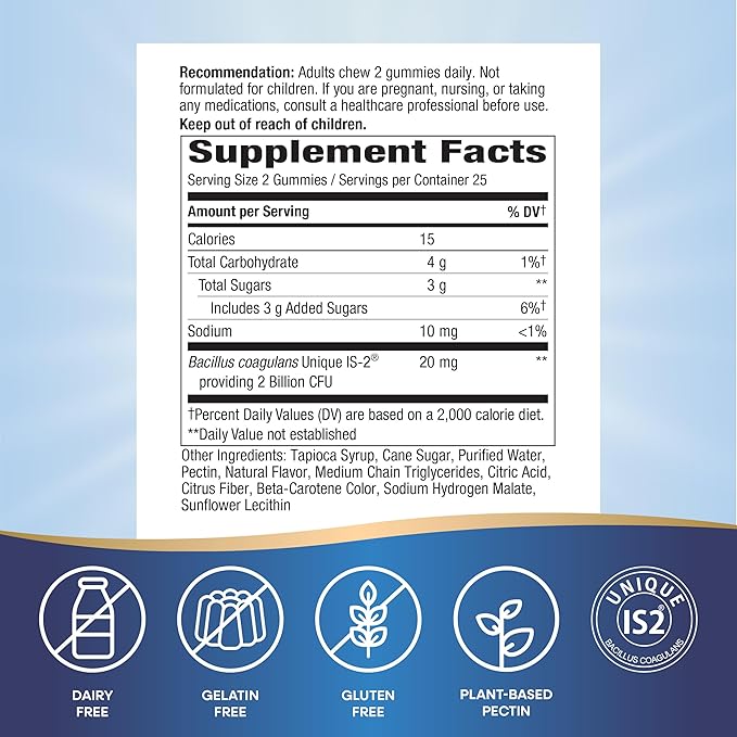 Nature's Way 3-in-1 Women’s Probiotic Gummies, Reduces Occasional Bloating*, Supports Digestive & Vaginal Health*, Clinically Studied Probiotic Strain, Gluten Free, Orange Flavored, 60 Gummies