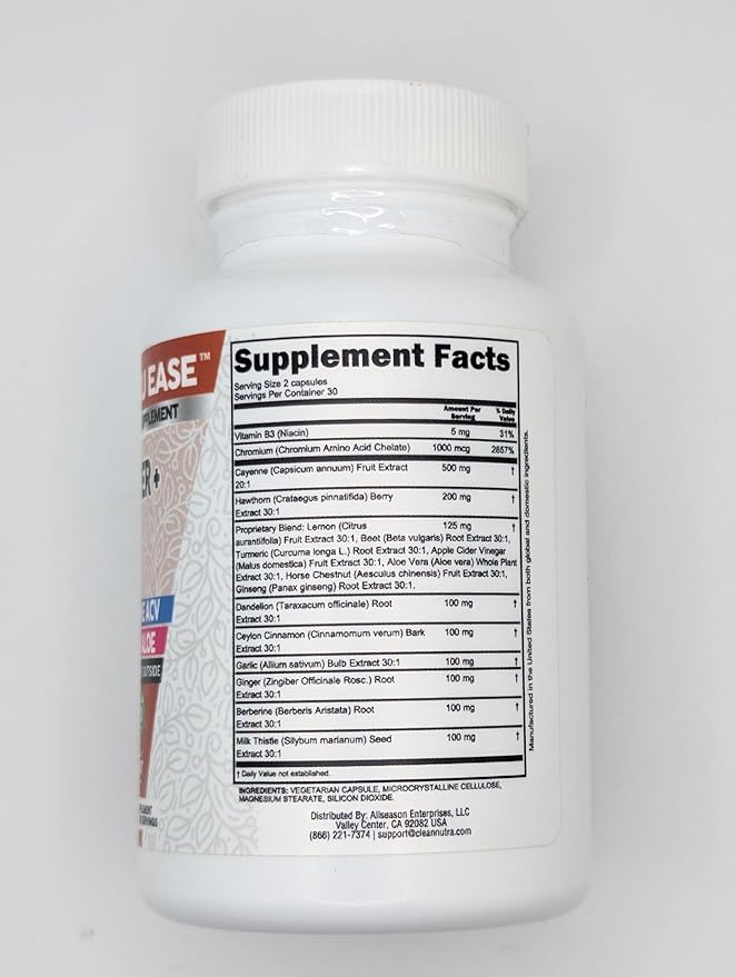 Clean Nutra Cayenne Pepper Capsules Supplement with Hawthorn Berry, Dandelion Root, Ceylon Cinnamon, Garlic, Ginger, Berberine, Apple Cider Vinegar, Milk Thistle, Beet Root, Aloe Vera Pills & More