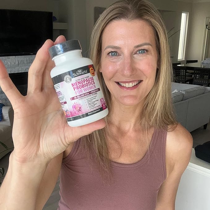 Menopause Supplements for Women - 40 Billion CFU Menopause Probiotics for Women - Support for Hot Flashes Night Sweats Mood Swings and Balance - Non-GMO, 30 Easy-Swallow Capsules, 30 Servings