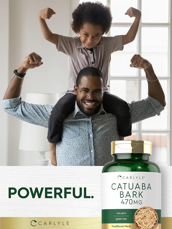 Carlyle Catuaba Bark Extract | 470mg | 120 Capsules | for Men and Women | Non GMO and Gluten Free