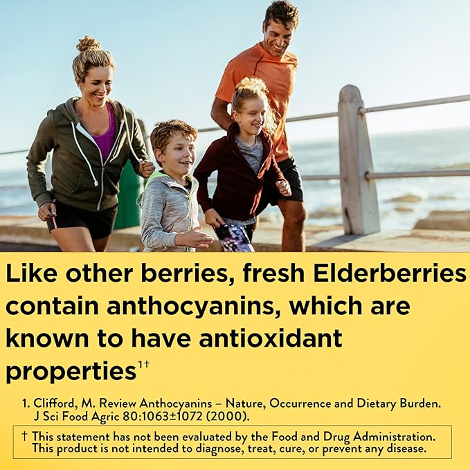 Nature Made Elderberry with Vitamin C and Zinc, Dietary Supplement for Immune Support, 60 Elderberry Gummies, 30 Day Supply