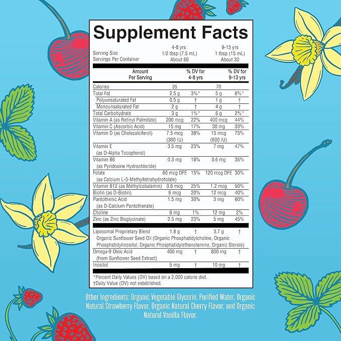 MaryRuth's Kids Multivitamin Liposomal | Vegan, Sugar-Free Vitamins for Kids | Ages 4+ | 2 Month Supply | 15.22 Fl Oz