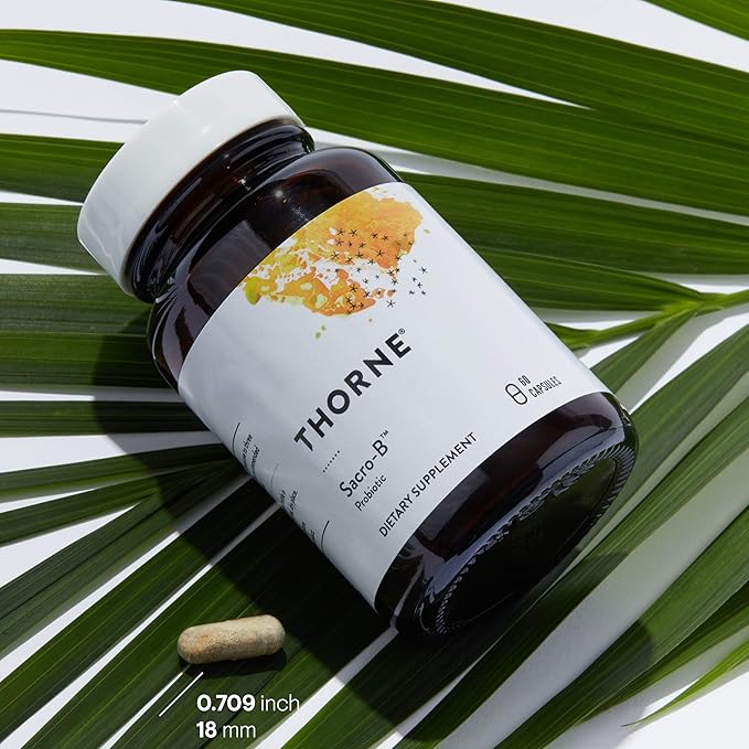 THORNE Sacro-B Probiotic - Support Gut Health, Immune Function & Constipation Relief Probiotics* - Gluten-Free Health Support* - 60 Capsules