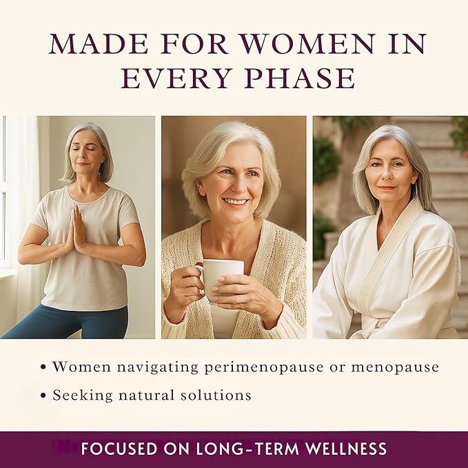 Perennial Life Moon Phases Menopause Relief Formula - Natural Hormonal Support Supplements 120 Capsules - Made of Herbs