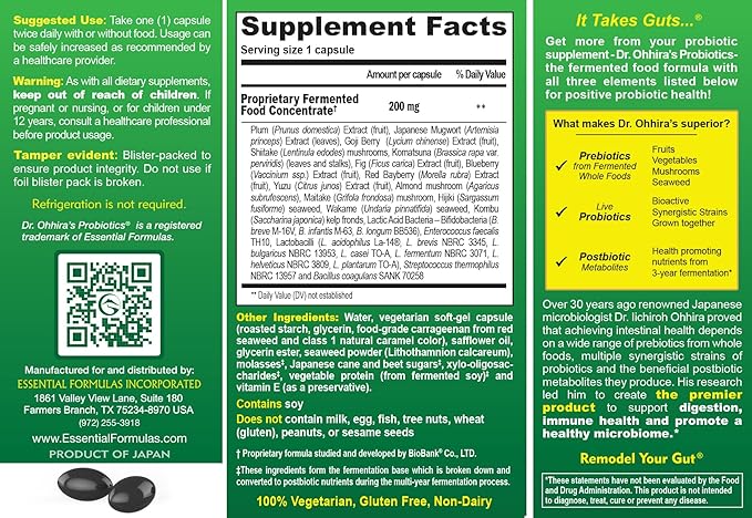 Dr. Ohhira's Probiotics, Original Formula, 60 Caps with Bonus 10 Capsule Travel Pack - 13 Probiotic Strains with Prebiotics and Postbiotics