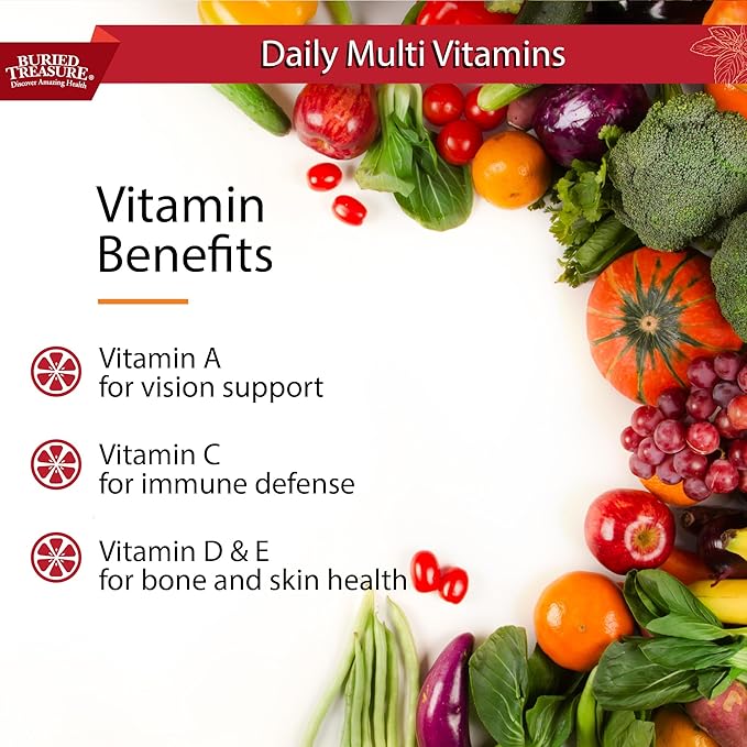 Buried Treasure Active 55 Plus - 32 serv, Liquid Multivitamin for Seniors, Vegan, Sugar-Free, Natural Immune Support, Vitamins & Super-Foods Blend