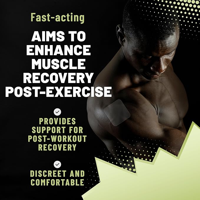 Post Workout Muscle Recovery Patches with Vitamin C - 36 Patches for Active Lifestyle Support, Helps Soothe and Refresh After Exercise, Convenient and Easy-to-Use for Men and Women