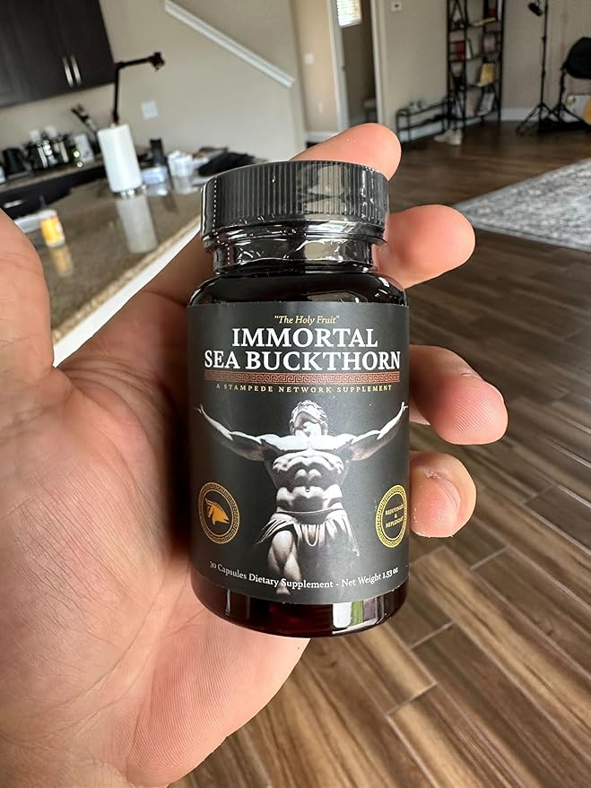 Immortal Sea Buckthorn Capsules – Ancient Power, Modern Vitality for Men and Women with Omega 3, 6, 7, 9, and Antioxidants for Radiant Skin, Energy & Immune Support.