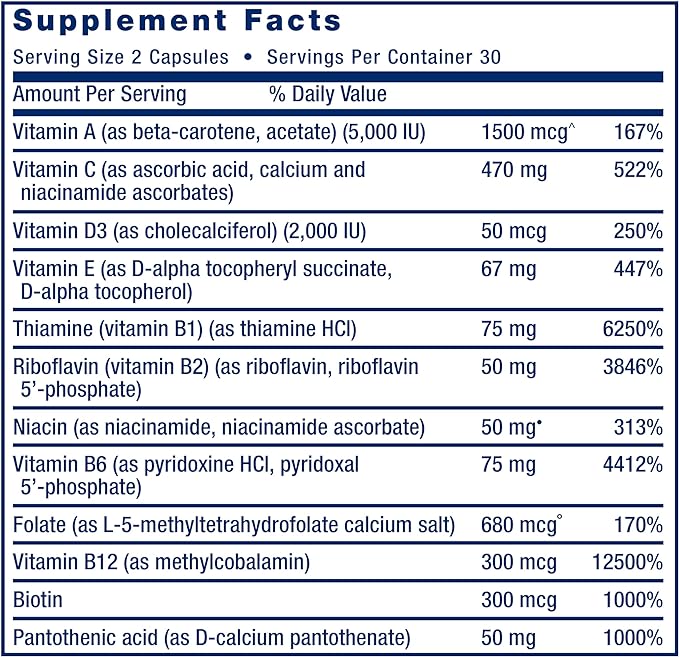 Life Extension Two-Per-Day Multivitamin - for Heart, Brain, Blood Vessel & Cellular Health – Essential Vitamins & Minerals for Well-Being - Two Per Day - Gluten-Free – Non-GMO – 60 Capsules