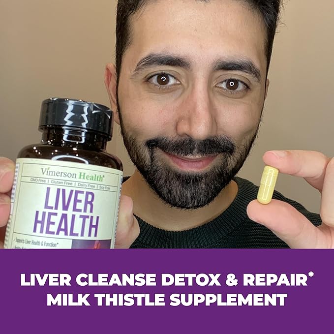 Liver Cleanse Detox & Repair Milk Thistle Supplement. Liver Support with Choline, Artichoke Extract, Chicory & Dandelion Root Supplement. Milk Thistle Liver Detox & Liver Cleanse. 60 Liver Health Caps