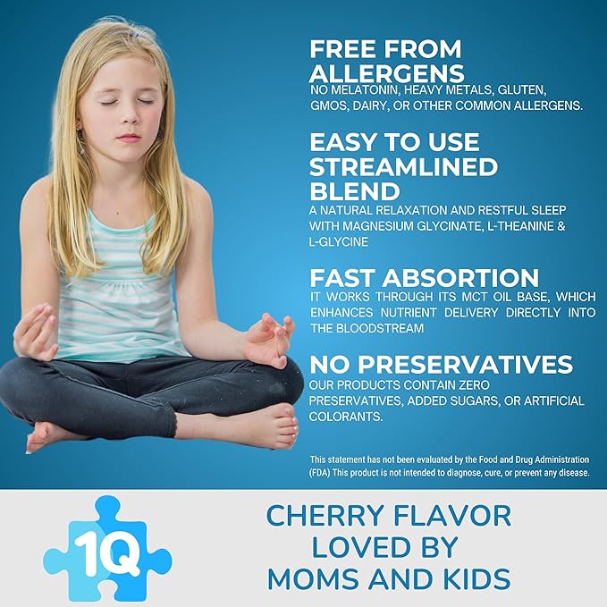 Relax - Kids Sleep Aid & Calm Drops | Magnesium Glycinate, L-Theanine & L-Glycine | Melatonin -Free, Sugar-Free, Vegan, Gluten-Free, Non-GMO | Easy-to-Take | 2 Fl Oz