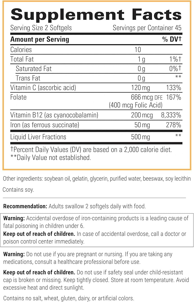 Integrative Therapeutics - Iron Complex - 50 mg of Iron per Serving- Supports Energy and Stamina* - 90 Softgels