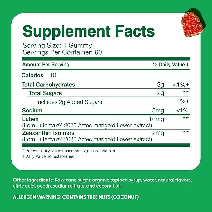 Feel Great Kids Gummy Vitamins for Eyes | Essential Eye Vitamins Lutein and Zeaxanthin | Mango Flavored Vegan Eye Vitamins for Kids | Gluten Free | 60 Day Supply