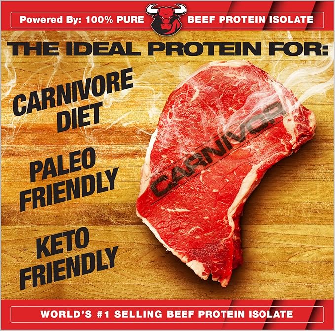 MuscleMeds CARNIVOR Beef Protein Isolate Powder, Muscle Building, Recovery, Lactose Free, Sugar Free, Fat, Free, 23g Protein, Halal Certified, Chocolate, 28 Servings