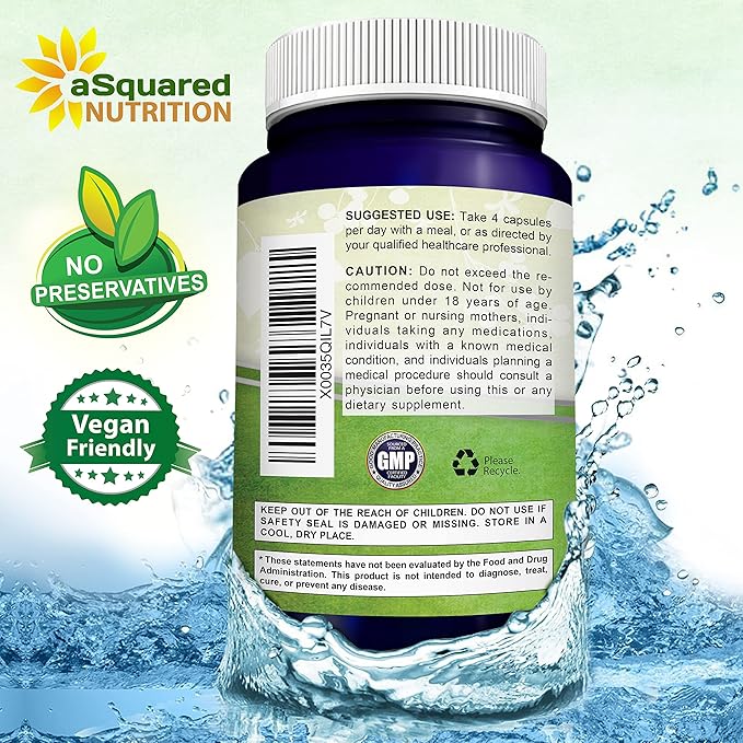 aSquared Nutrition Myo-Inositol & D-Chiro Inositol Supplement - 180 Capsules - Plus Vitamin D3 and Zinc - Myo & D-Chiro Inositol 40 to 1 Ratio - VIT B8 Complex Pills