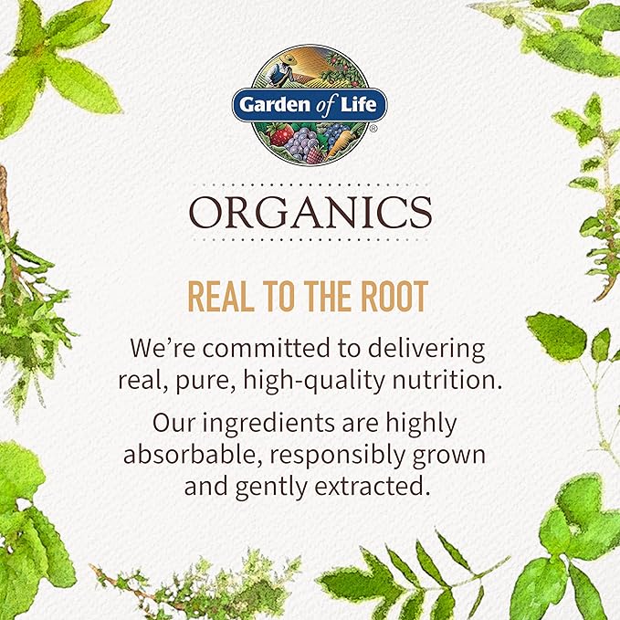 Garden of Life Multivitamin for Women - Organics Women's Once Daily Multi - 60 Tablets, Whole Food Multi with Iron, Biotin, Vegan Organic Vitamin for Women's Health, Energy Hair Skin and Nails