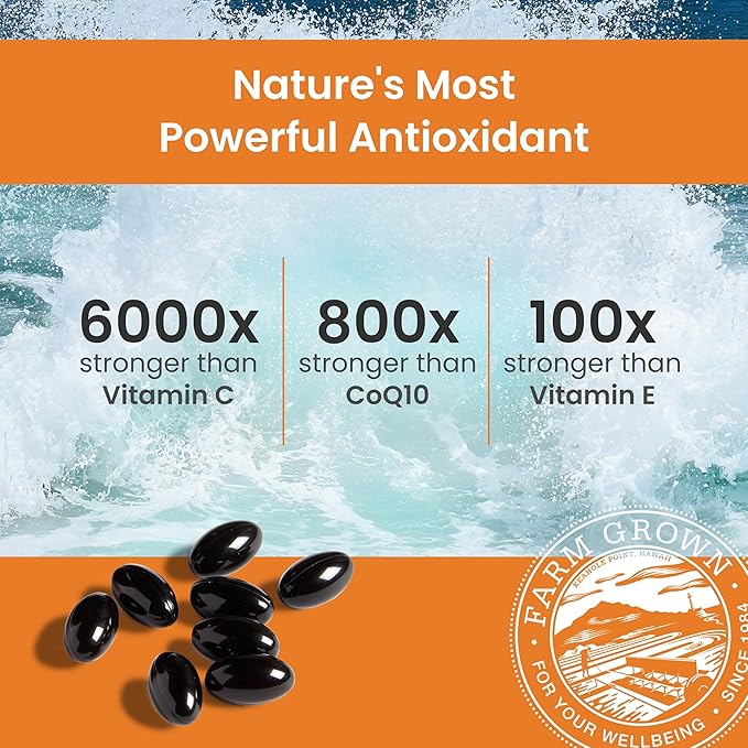 NUTREX HAWAII BioAstin Hawaiian Astaxanthin - 12mg, 90 Softgels - Farm-Direct Premium Antioxidant Supplement to Support Eye, Skin, Joint & Immune System Health - Non-GMO & Gluten-Free