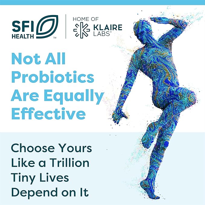 Klaire Labs SFI Health Ther-Biotic Synbiotic Prebiotics & Probiotics for Women & Men - Daily Probiotic with Low FODMAP Prebiotic - Gut, Immune, Respiratory & Digestive Health Support (30 Capsules)