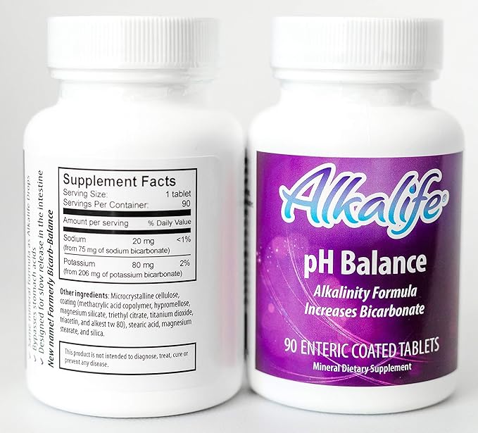 Alkalife pH Balance Tablets | The First Patented Tablets That Neutralize Acid & Balance pH for Immune Support, Peak Performance, Detox, Overall Wellness – 90 Tablets