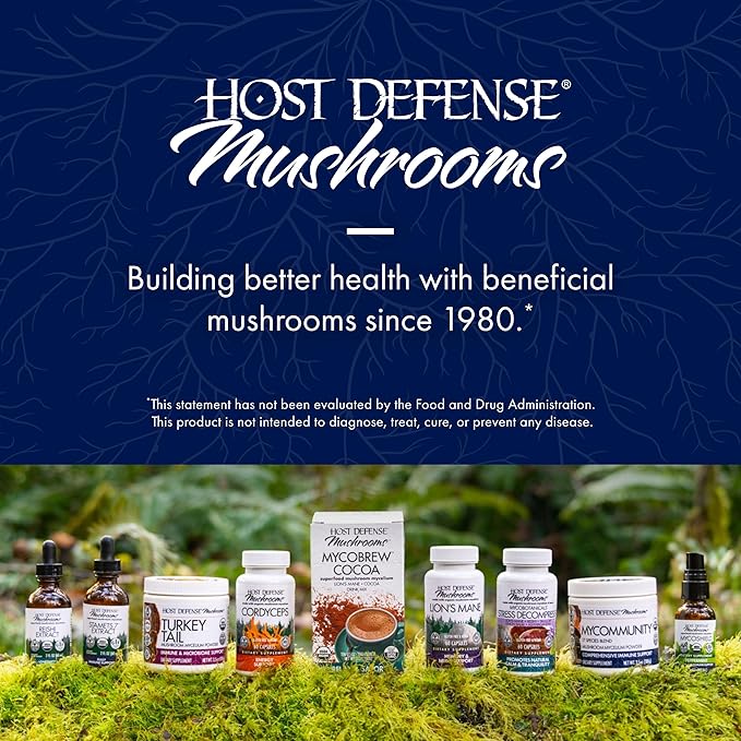 Host Defense MyCommunity Capsules - 17 Species Blend Mushroom Supplement for Immune Support - Herbal Aid with Lion's Mane, Reishi. Chaga, Cordyceps, Turkey Tail & More - 120 Capsules (60 Servings)*