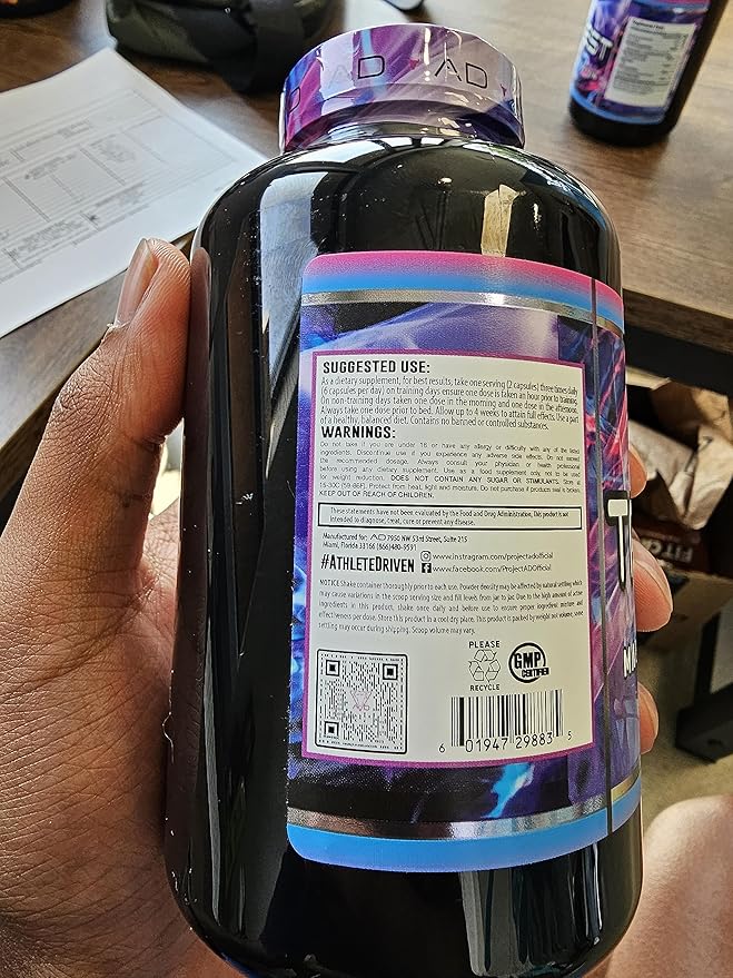 Project AD Tauro Test, Testosterone Support, Conditioning, Increased Muscle Growth and Protein Storage, Hormone Powerhouse (90 Servings)