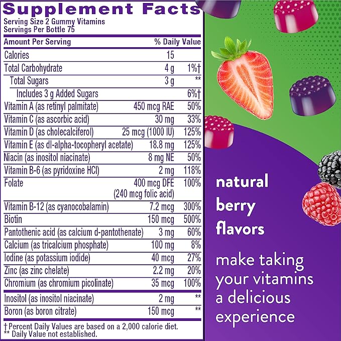 L’il Critters Kids Immune Vitamin Gummies Bundle with Vitafusion Women's Multivitamin Gummies, Berry Flavored, 150 Count