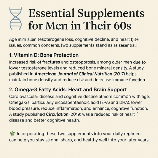 Two Essential Supplements for Men in Their 60s