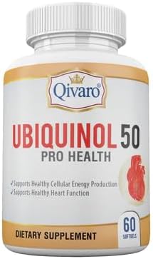QIH23: Ubiquinol 50 Pro Health COQ10 (60 Capsules) - Ubiquinol Supplement with Active Form of Coenzyme Q10 - Powerful Antioxidant for Cellular Energy Production, Overall Health & Wellness
