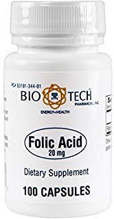 BioTech Pharmacal - Folic Acid (20mg) - 100 Count (FFP)