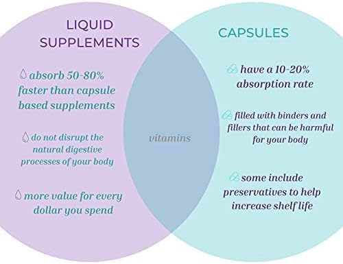 Liquid Folic Acid Supplement – 800 mcg Vitamin B9 per Serving – Berry Flavor, 8 fl oz – Fast Absorption, Prenatal, Heart & Brain Support
