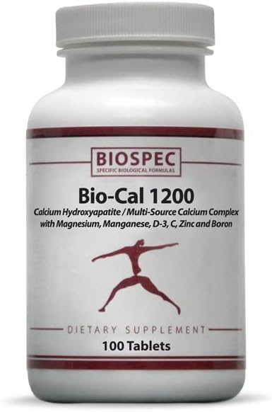 Bio-Cal 1200 – Superior Bone Support Complex w/ MCHA, Vitamin D3, Vitamin K2 (MK-7), Magnesium, Zinc, and Other Nutrients
