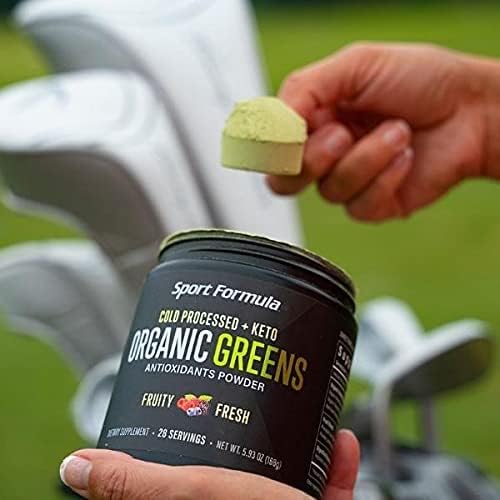 Organic Greens Superfood Powder, Cold Pressed Vegan and Keto Powder, Non-GMO, Low Calorie Daily Green Juice Powder
