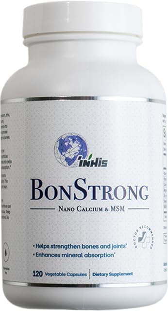 Nano Calcium Supplements for Bone Health 120 Capsules with MSM Made in USA-Calcium Supplements Women, Vitamin D3 with Calcium Supplement for Men, Bone Support, Vitamins for Bones and Joints