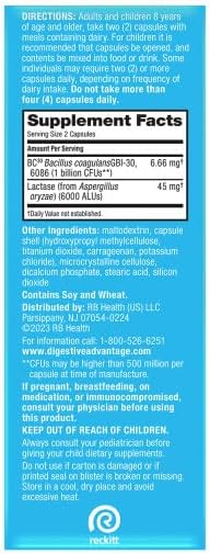Digestive Advantage Lactose Defense - Breaks Down Lactose to Defend Against Digestive Upset, 96 Capsules (Pack of 2)