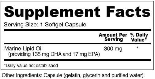 DHA Kids - Mercury-Free Fish Oil 135 mg DHA/150mg Omega 3s per Capsule (90 Capsules)