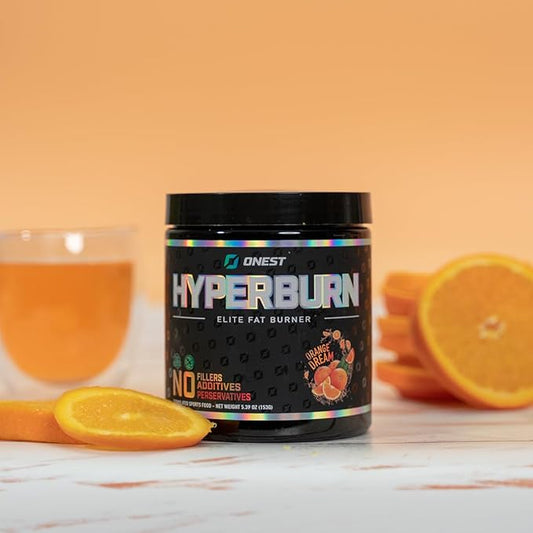 ONEST Hyperburn Fat Burner Powder – 153g (30 Servings) Appetite Suppressant Weight Loss Supplement, Metabolism Booster & Sports Nutrition Powder for Men and Women