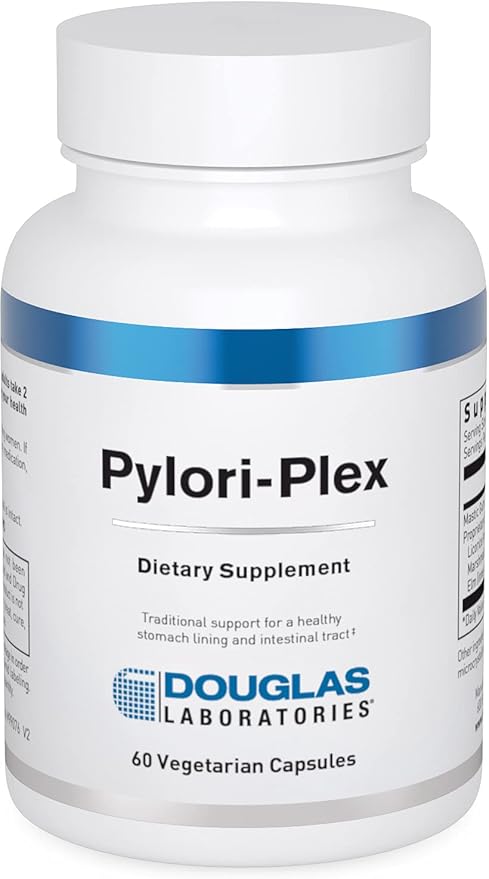 Douglas Laboratories Pylori-Plex - For Stomach Lining & GI Support* - With Mastic Gum, Licorice Root, Marshmallow Root & Slippery Elm - DGL Supplement - 60 Vegetarian Capsules