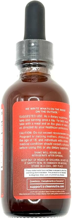 Clean Nutra Cayenne Pepper Drops Supplement Liquid + Hawthorn Berry, Vitamin D3 K2 Beet Root Powder, Ceylon Cinnamon, Turmeric Curcumin, Organic Panax Ginseng, Berberine Extract Organic