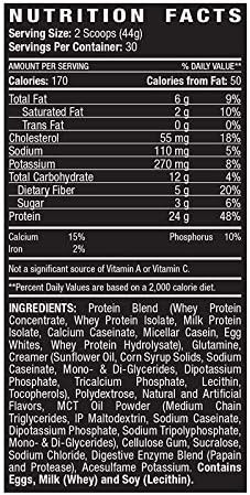 Driven Pro Fusion 7 Meal Replacement Powder - Men & Women, 3 lbs - 24g Protein Per Serving, Digestive Enzymes & MCT Oil - Gluten-Free - On-The-Go Energy & Supports Muscle Mass - Cafe Au Lait