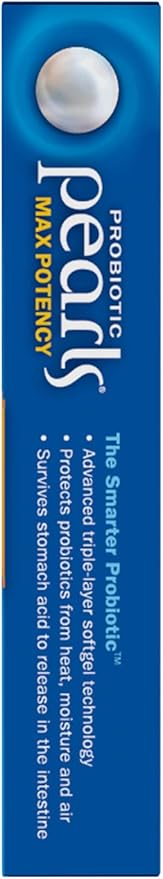 Nature's Way Max Potency Probiotic Pearls for Men and Women, Supports Digestive, Immune, Colon Health*, 5 Billion Live Cultures, No Refrigeration Required, 30 Softgels (Packaging May Vary)