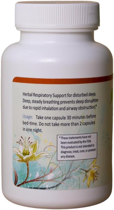 Nature's Rite Sleep Breathing Support - Natural Assistance for Better Sleep, Improve Breathing Pattern, 30 Capsules, All-Natural Herbal Ingredients, Made in USA