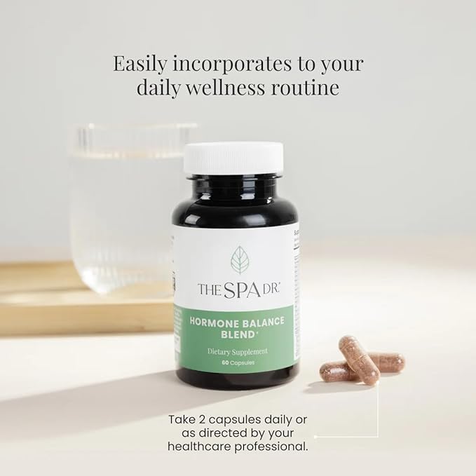 The Spa Dr. Hormone Balance for Women - Menopause Supplements for Women with Saw Palmetto, Chaste Tree Berry, Dong Quai for Night Sweats, Hot Flashes & Mood Swings - Menopause Support - 60 Capsules